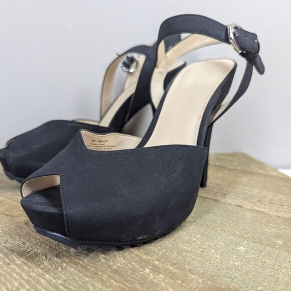 Nine West Ratical Black Platform Heels Size 7 - Picture 3 of 12